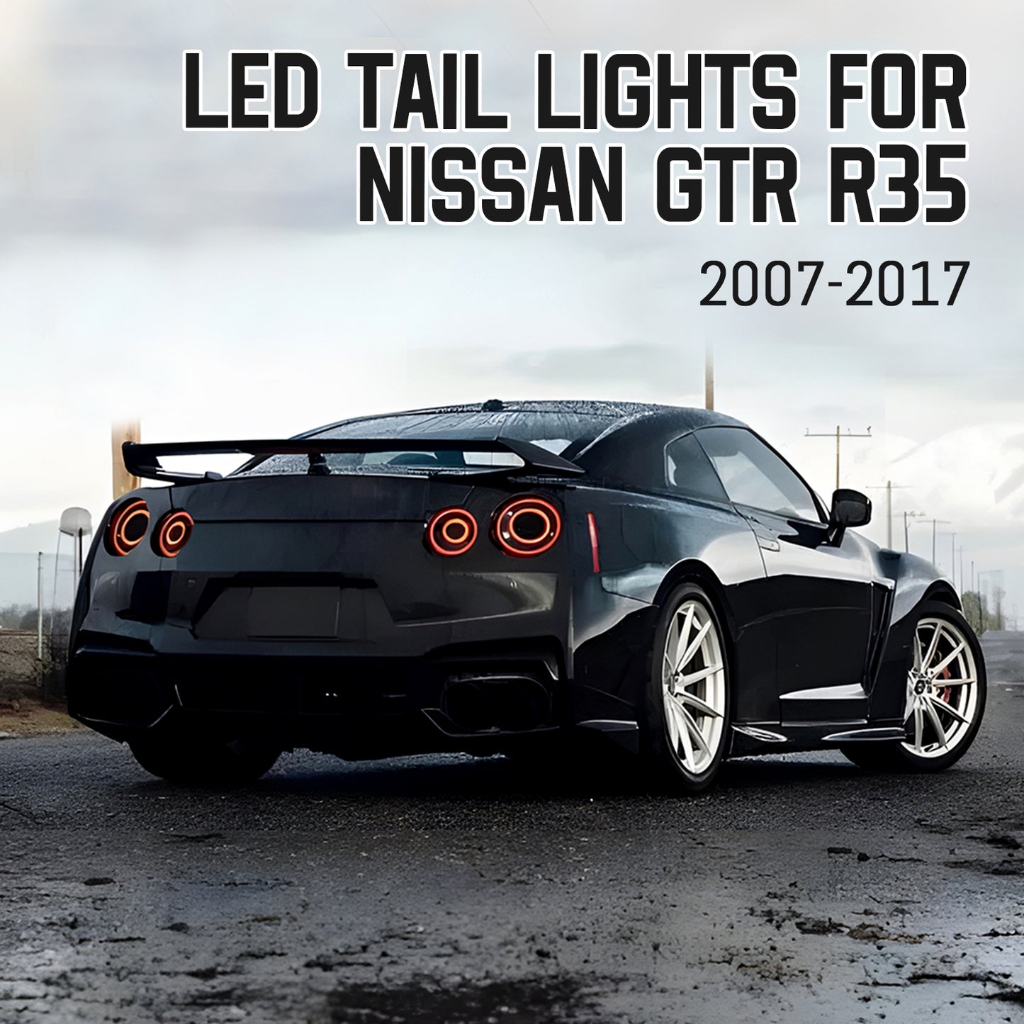 HCMOTION LED Tail Lights for 2007-2017 Nissan GTR GT-R R35 | Startup Animation & Sequential Signal