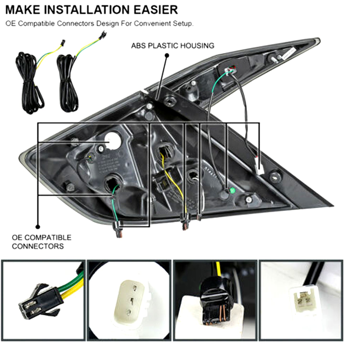 HCMOTION LED RGB Taillights for 2016-2021 Honda Civic 10th Gen Sedan | Sequential Turn Signal & Startup Animation Smoked