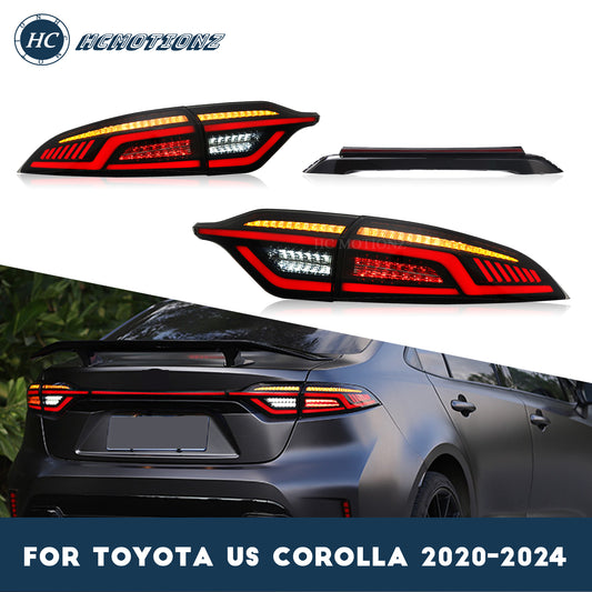 HCMOTION LED Tail Lights for 2020-2024 Toyota Corolla | Sequential Turn Light & Startup Animation