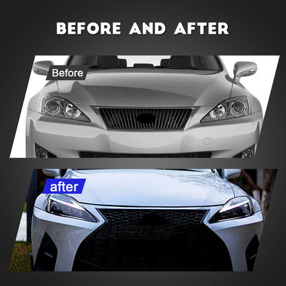 HCMOTION LED RGB Headlights for Lexus IS250 IS350 C ISF 2006-2013 | Sequential Turn Signal & Startup Blue Light Animation