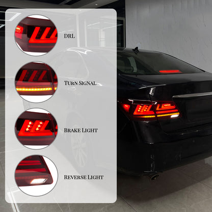 HCMOTION LED Taillights for 2006-2012 Lexus ES350 ES240 | Startup Animation & Sequential Signal Red
