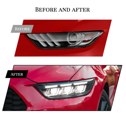 HCMOTION LED Headlights for Ford Mustang 2015-2017 | Sequential Turn Signal & Startup Animation