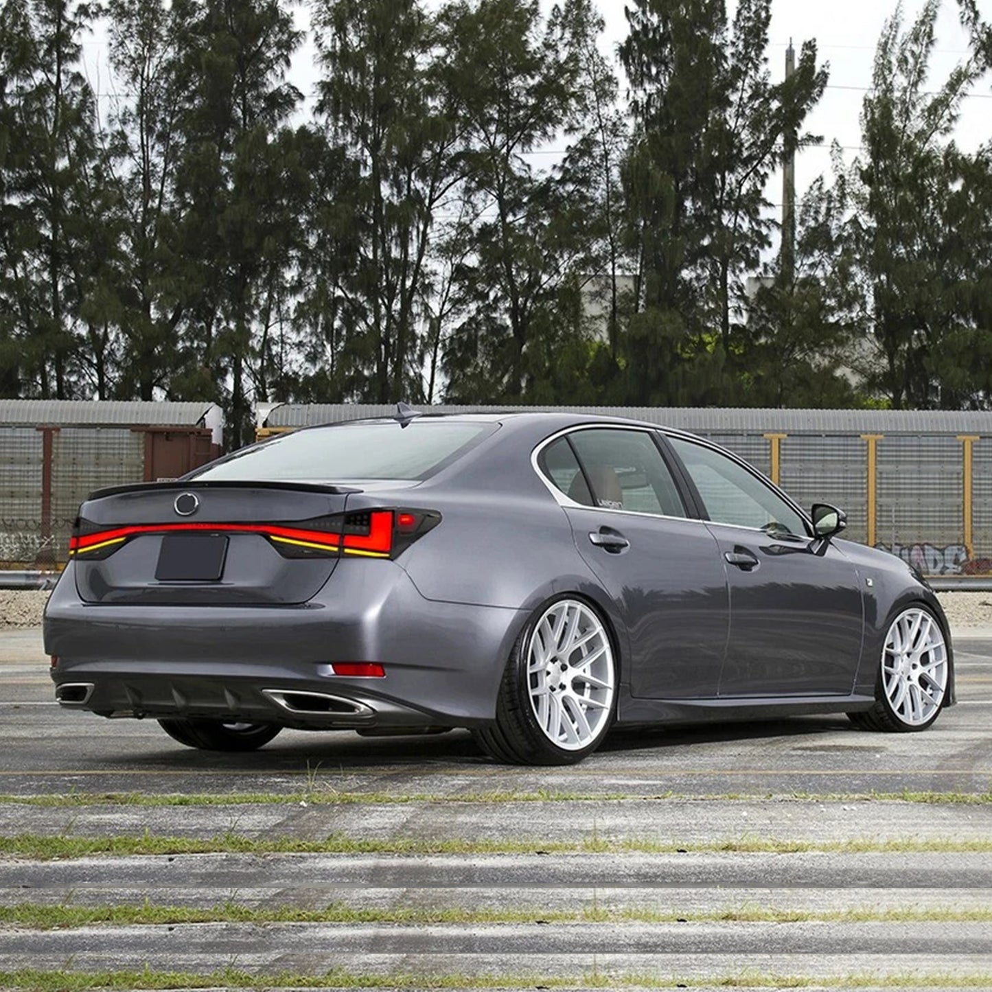 HCMOTION LED Taillights for 2012-2020 Lexus GS 250 300h 350 F 450h | Sequential Turn Signal & Startup Animation Smoked