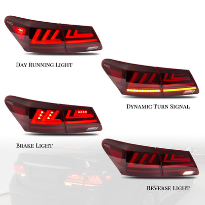 HCMOTION LED Taillights for 2006-2012 Lexus ES350 ES240 | Startup Animation & Sequential Signal Red
