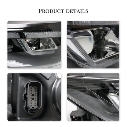 HCMOTION LED Headlights for Ford Mustang 2015-2017 | Sequential Turn Signal & Startup Animation