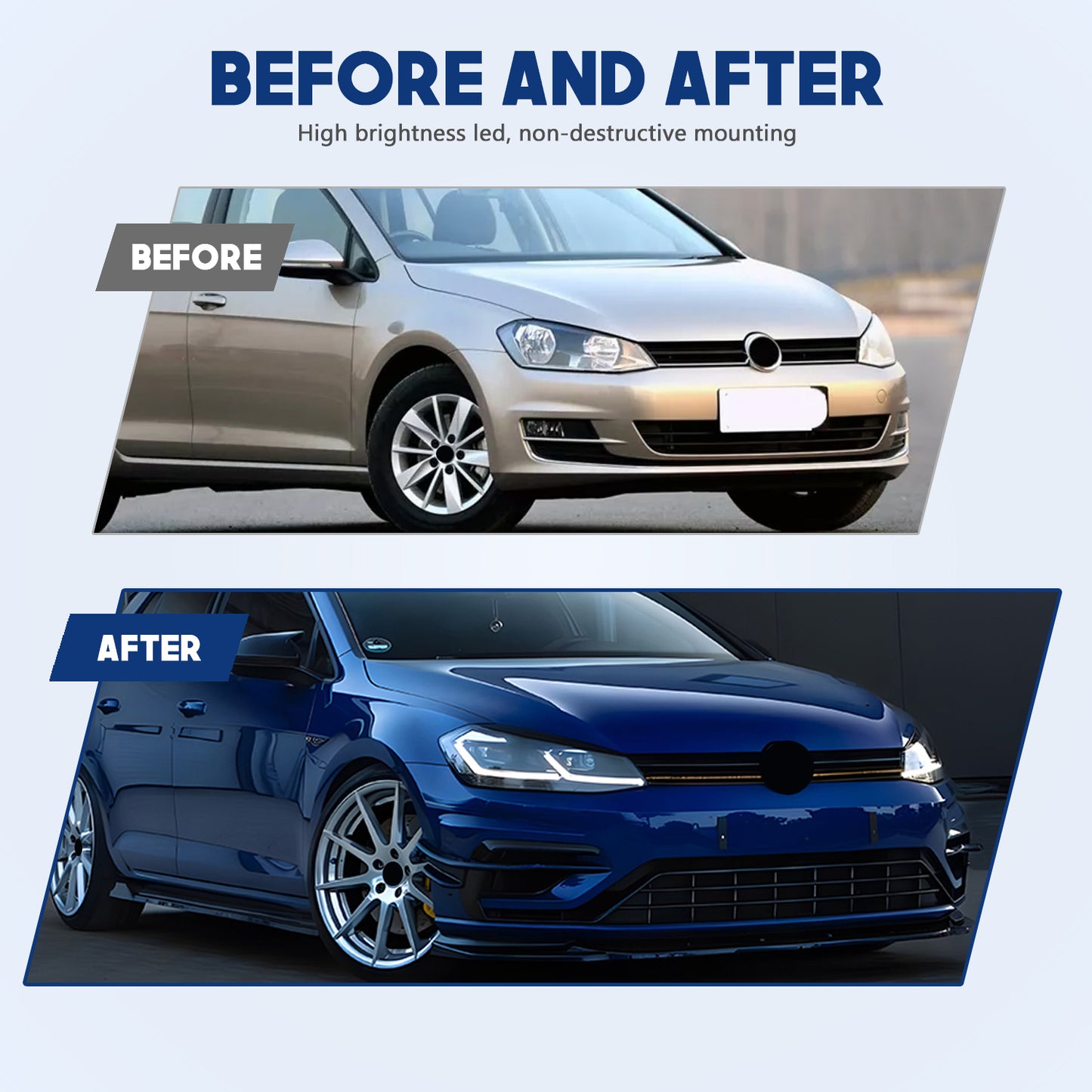 HCMOTION LED Headlights for 2013-2018 VW Golf MK7 | Sequential Signal & Startup Animation