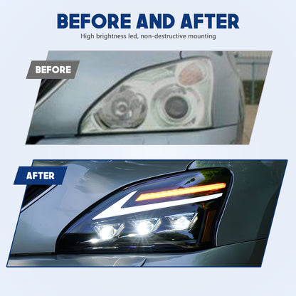 HCMOTION LED Headlights for 2003-2009 Lexus RX330 RX350 RX400h | Projector Lens & Startup Animation