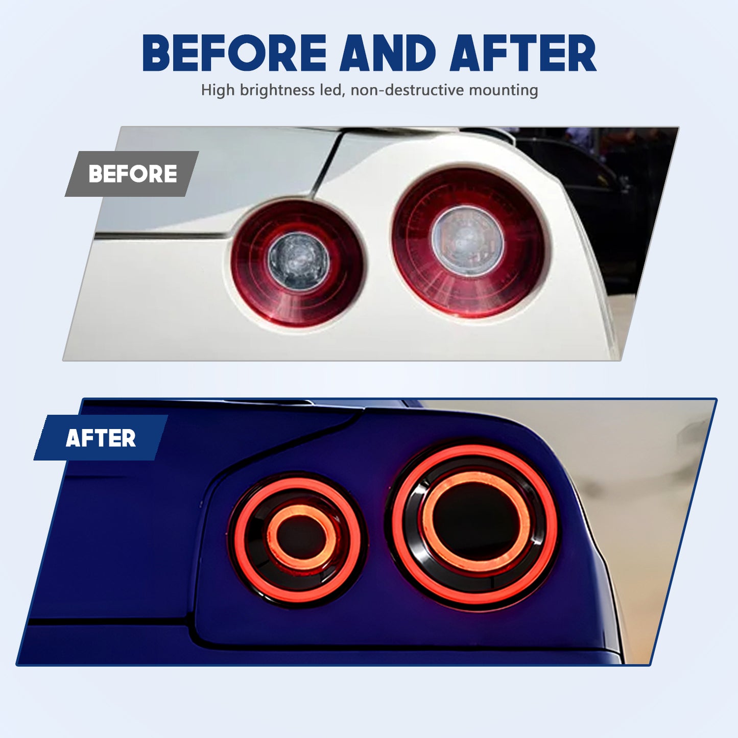 HCMOTION LED Tail Lights for 2007-2017 Nissan GTR GT-R R35 | Startup Animation & Sequential Signal