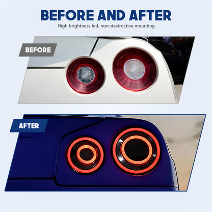 HCMOTION LED Tail Lights for 2007-2017 Nissan GTR GT-R R35 | Startup Animation & Sequential Signal