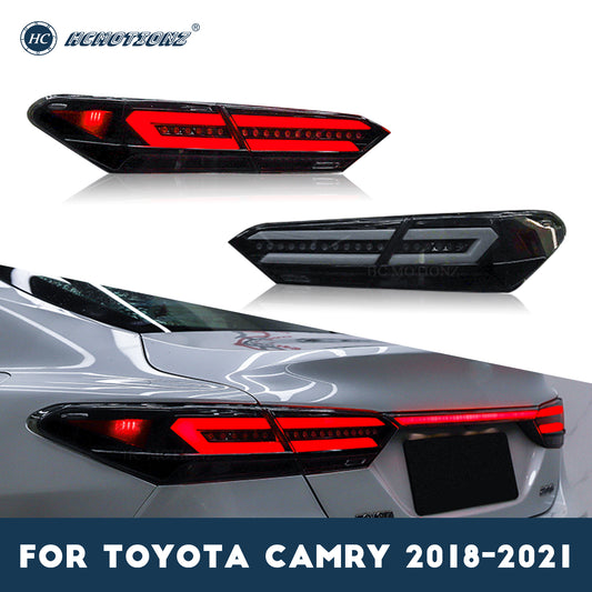 HCMOTION LED Taillights for Toyota Camry 2018-2022 | Sequential Turn Signal & Start-up Animation Smoked 5 PCS