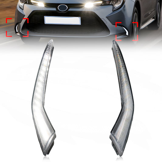 HCMOTION DOT-Approved LED DRL for 2019-2023 Toyota Corolla L LE XLE | Startup Animation & Sequential Turn Signal Pair