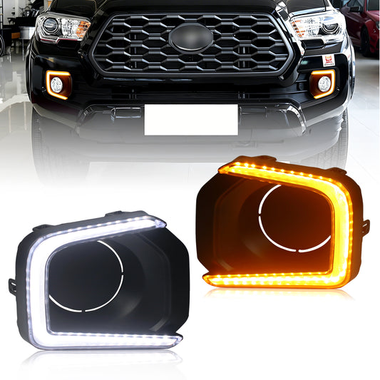 HCMOTION DOT-Approved LED DRL Assembly for Toyota Tacoma 2016-2023 | Startup Animation & Sequential Turn Signal 1 Pair