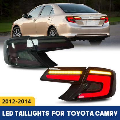 HCMOTION LED Tail Lights for 2012-2014 Toyota Camry (USA Spec) | Sequential Signal & Startup Animation
