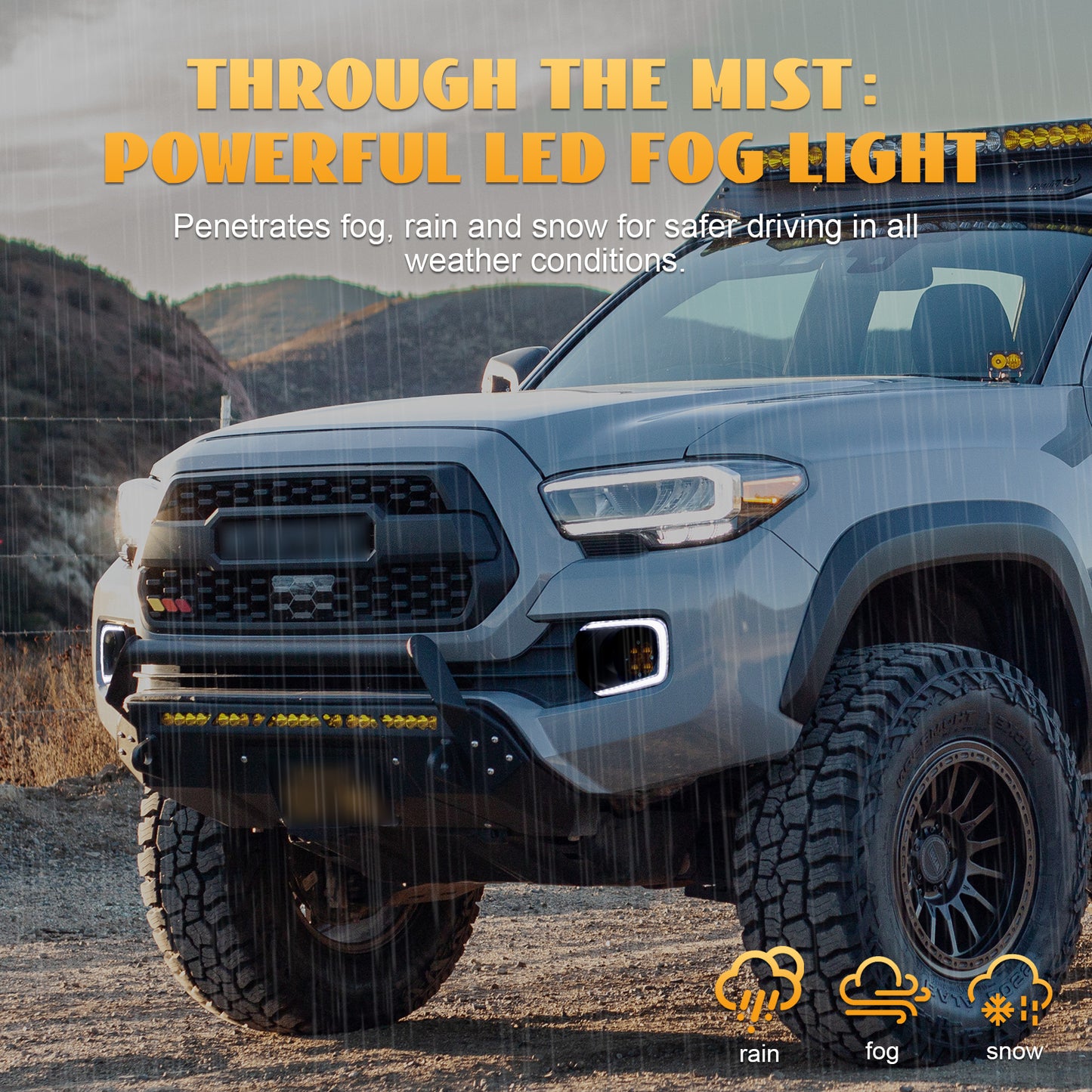HCMOTION LED DRL Assembly for Toyota Tacoma 2016-2023 | Startup Animation & Sequential Turn Signal