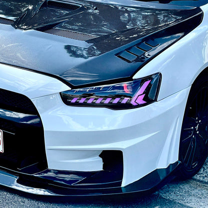 HCMOTION LED RGB Headlights for Mitsubishi Lancer 2008-2017 | Sequential Turn Signal & Startup Animation