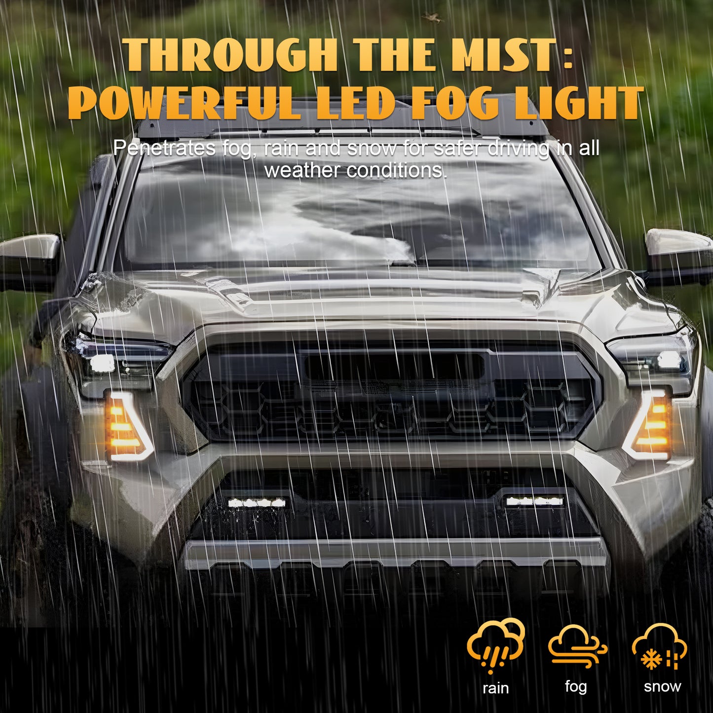 HCMOTION LED DRL Assembly for 2024-2026 Toyota Tacoma | Startup Animation & Sequential Turn Signal