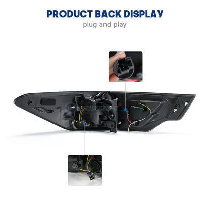 HCMOTION LED Taillights for 2014-2019 Toyota Highlander | Sequential Signal & Startup Animation Smoked