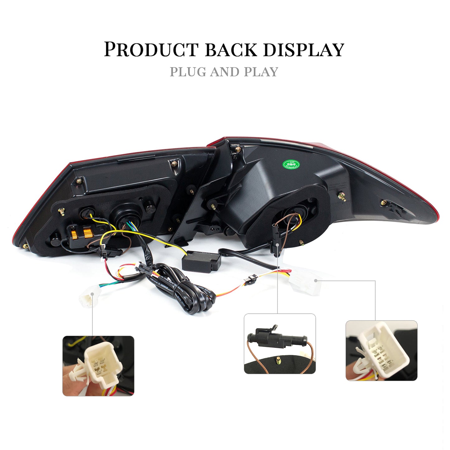 HCMOTION LED Taillights for 2006-2012 Lexus ES350 ES240 | Startup Animation & Sequential Signal Red