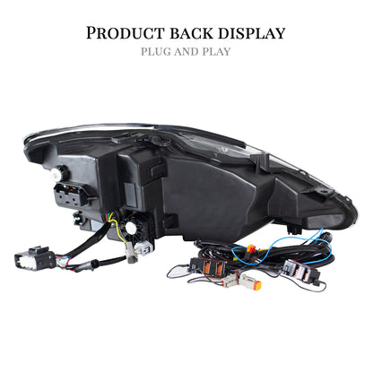 HCMOTION LED Headlights for Lexus IS250 IS350 C ISF 2006-2013 | Sequential Turn Signal & Startup Blue Light Animation
