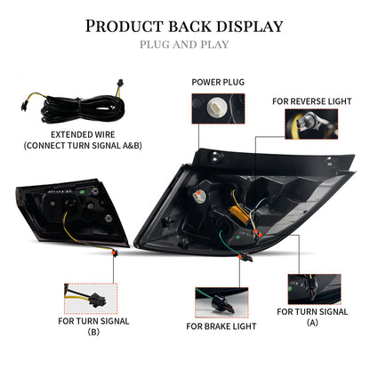 HCMOTION DOT-Approved LED Tail Lights for 2016-2021 Honda Civic Hatchback | Sequential Signal & Startup Animation Clear Lens Pair