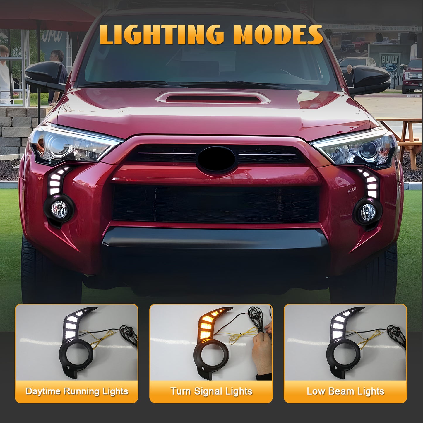 HCMOTION LED DRL for 2014-2023 Toyota 4Runner SR5 TRD Pro Sport | Startup Animation & Sequential Turn Signal