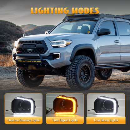 HCMOTION LED DRL Assembly for Toyota Tacoma 2016-2023 | Startup Animation & Sequential Turn Signal