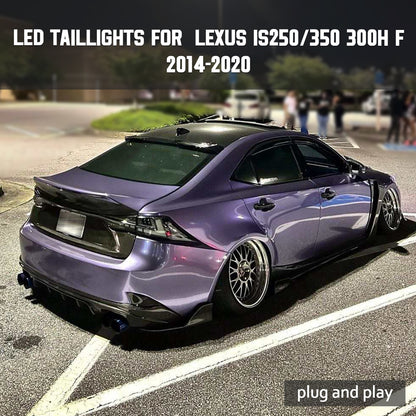 HCMOTION LED RGB Taillights for 2014-2020 Lexus IS 250/350/300h | Sequential Signal & Startup Animation Clear
