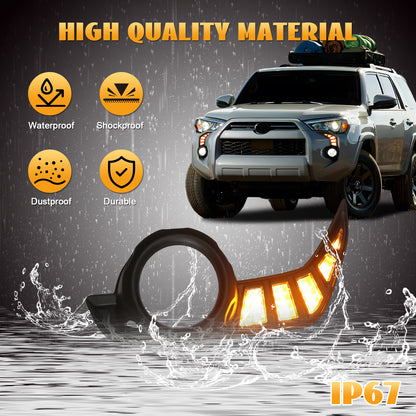HCMOTION LED DRL for 2014-2023 Toyota 4Runner SR5 TRD Pro Sport | Startup Animation & Sequential Turn Signal