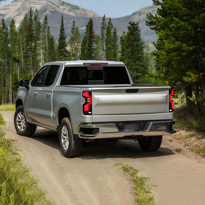HCMOTION DOT-Approved LED Tail Lights for 2019-2025 Chevrolet Silverado 1500/2500/3500 |  Sequential Signal & Startup Animation Pair
