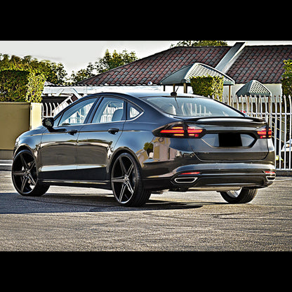 HCMOTION LED Taillights for 2013-2016 Ford Fusion Mondeo | Sequential Turn Signal & Startup Animation Smoked