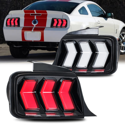 HCMOTION LED Taillights for 2005-2009 Ford Mustang | Startup Animation & Sequential Signal Clear
