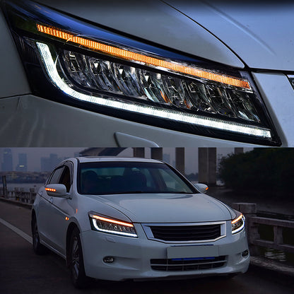 HCMOTION LED Headlights for 2008-2012 Honda Accord | Sequential Signal & Startup Animation