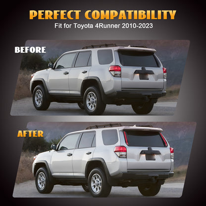 HCMOTION Smoked LED Rear Pillar Lights for 2010-2023 Toyota 4Runner | Startup Animation & Sequential Turn Signal
