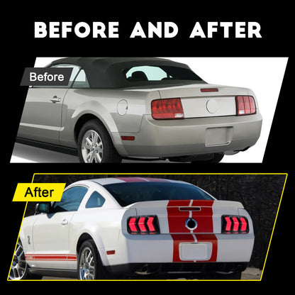 HCMOTION LED Taillights for 2005-2009 Ford Mustang | Startup Animation & Sequential Signal Clear