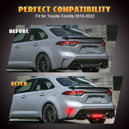 HCMOTION LED Rear Bumper Lights for 2019-2022 Toyota Corolla/Levin | Sequential Turn Signal & Startup Animation