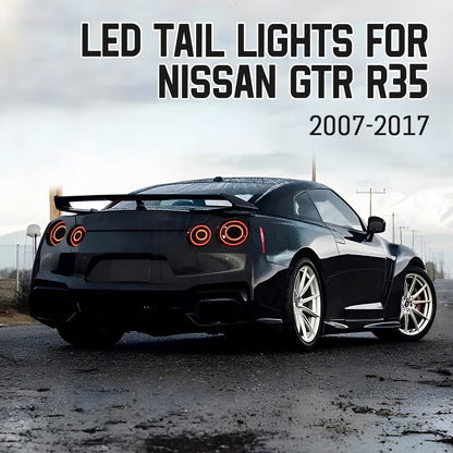 HCMOTION LED Tail Lights for 2007-2017 Nissan GTR GT-R R35 | Startup Animation & Sequential Signal