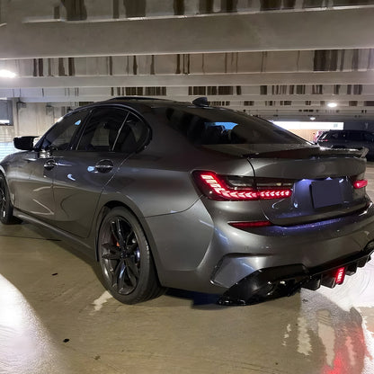 HCMOTION DOT-Approved LED Tail Lights for 2019–2025 BMW 3 Series G20 Sedan | Startup Animation & Sequential Signal Pair