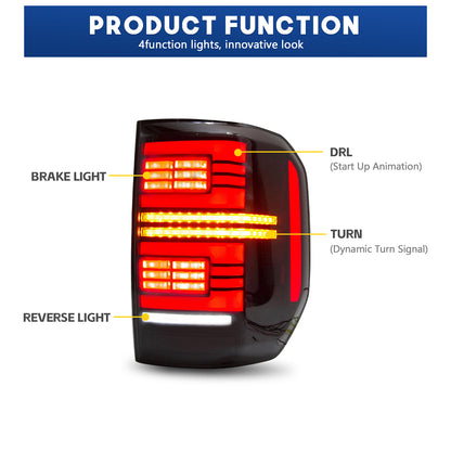 HCMOTION LED Taillights for 2022-2025 Ford Maverick | Sequential Signal & Startup Animation Smoked