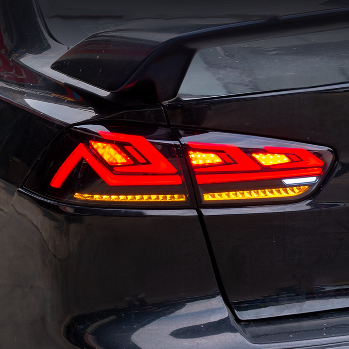 HCMOTION DOT-Approved LED Tail Lights for 2008-2017 Mitsubishi Lancer & EVO X | Startup Animation & Sequential Signal Pair