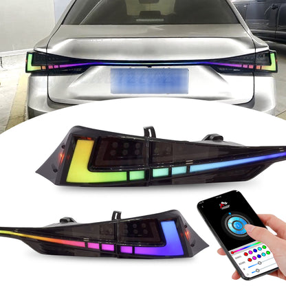HCMOTION LED RGB Taillights for 2014-2020 Lexus IS 250/350/300h | Sequential Signal & Startup Animation Smoked