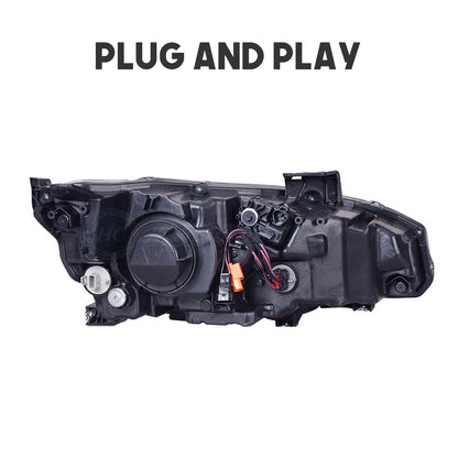 HCMOTION LED RBG Headlights for 2016-2021 Honda Civic 10th Gen | Sequential Turn Light & Startup Animation