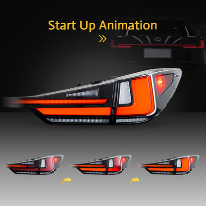 HCMOTION LED Taillights for 2016-2022 Lexus RX 350 L RX 450h F | Sequential Turn Signal & Startup Animation Clear