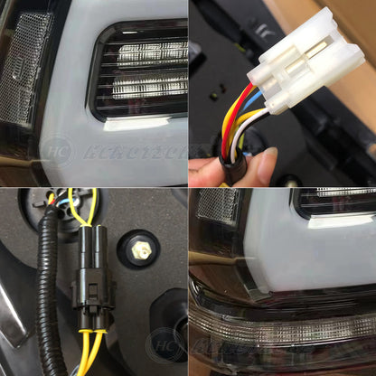 HCMOTION LED Taillights for Toyota 4Runner 4th GEN 2003-2009 | Sequential Turn Signal & Startup Animation Clear