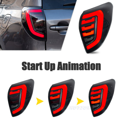 HCMOTION LED Taillights for Toyota Rav4 3th GEN 2006-2012 | Sequential Turn Signal & Startup Animation Smoked