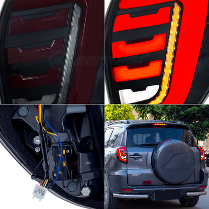 HCMOTION LED Taillights for Toyota Rav4 3th GEN 2006-2012 | Sequential Turn Signal & Startup Animation Smoked
