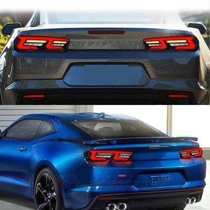 HCMOTION DOT-Approved LED Tail Lights for 2019-2025 Chevrolet Camaro | Sequential Signal & Startup Animation Pair