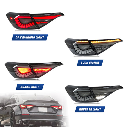HCMOTION LED RGB Taillights for 2022-2026 Honda Civic 11th Gen Sedan | Startup Animation & Sequential Signal Clear