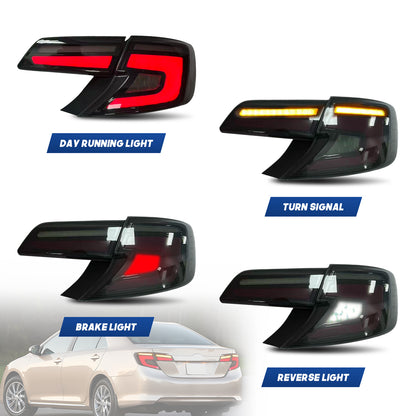 HCMOTION LED Tail Lights for 2012-2014 Toyota Camry (USA Spec) | Sequential Signal & Startup Animation