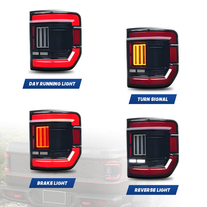 HCMOTION LED Tail Lights for 2020-2025 Jeep Gladiator (JT) | Sequential Turn Signal & Startup Animation