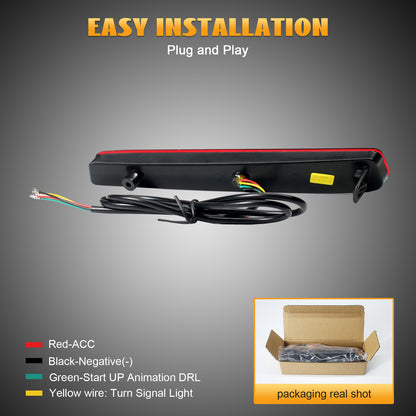 HCMOTION LED Rear Bumper Lights for 2019-2022 Toyota Corolla/Levin | Sequential Turn Signal & Startup Animation